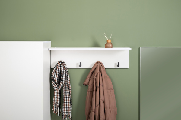 Прихожая Эйр композиция 1 белый PE шагрень, собирается на любую сторону