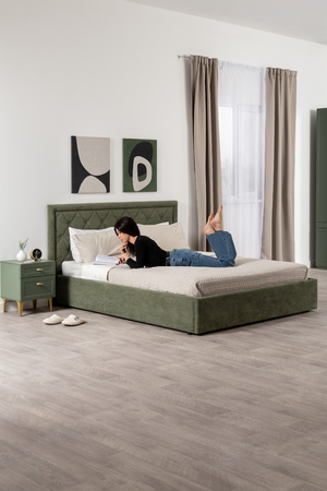 Кровать Марион 160 велюр OCEAN 012 темно-зеленый с ортопедическим основанием и подъемным механизмом (спальное место 160 х 200)