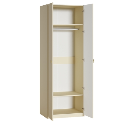 Шкаф двустворчатый Марион 16.340.02 слоновая кость С341 PE, слоновая кость 6898 ПВХ