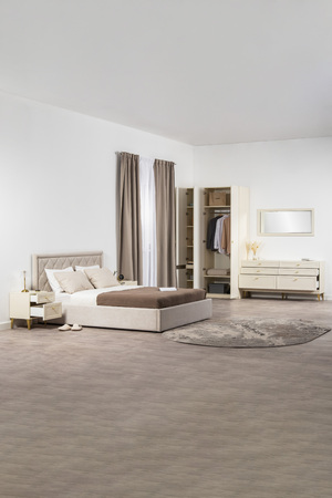 Тумба прикроватная Марион 16.14 слоновая кость С341 PE, слоновая кость 6898 ПВХ, белый PE шагрень