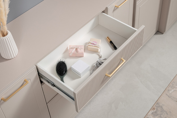 Комод Ричфорд 16.235 кашемир 5981 BS, моно керамика D166-2 ПВХ, белый PE шагрень